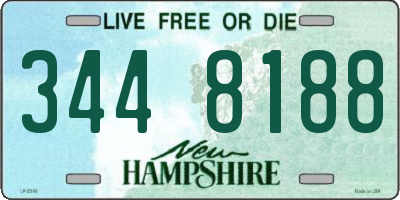 NH license plate 3448188
