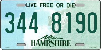 NH license plate 3448190
