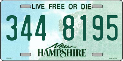 NH license plate 3448195