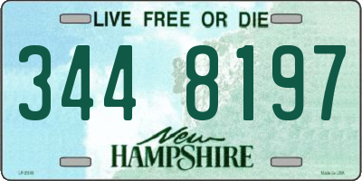 NH license plate 3448197