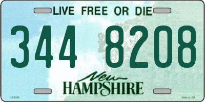 NH license plate 3448208