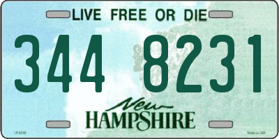 NH license plate 3448231