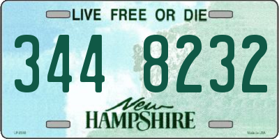 NH license plate 3448232