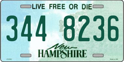 NH license plate 3448236