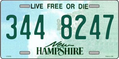 NH license plate 3448247