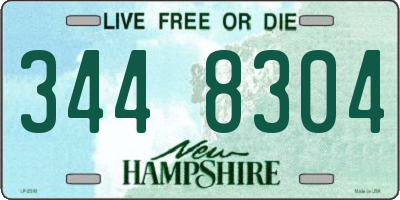 NH license plate 3448304