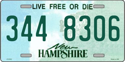 NH license plate 3448306