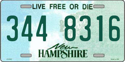 NH license plate 3448316