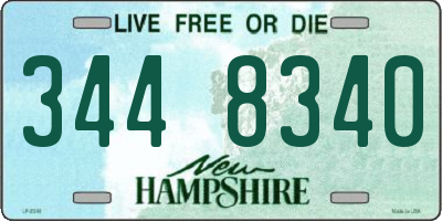 NH license plate 3448340