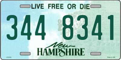NH license plate 3448341