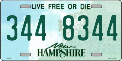 NH license plate 3448344