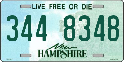 NH license plate 3448348