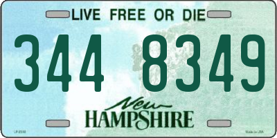 NH license plate 3448349