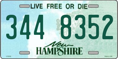 NH license plate 3448352