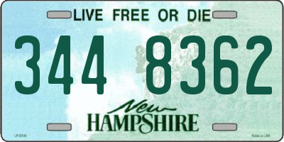 NH license plate 3448362