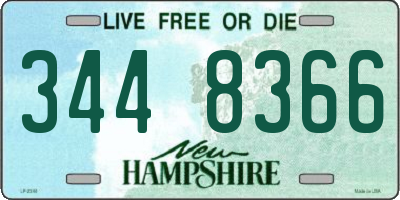 NH license plate 3448366