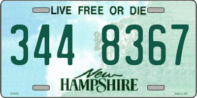 NH license plate 3448367
