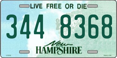 NH license plate 3448368