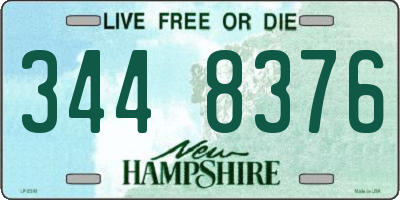 NH license plate 3448376
