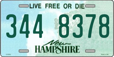 NH license plate 3448378