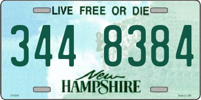 NH license plate 3448384