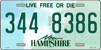 NH license plate 3448386