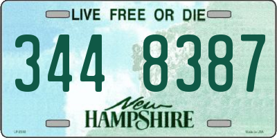 NH license plate 3448387