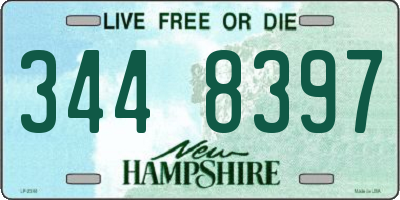 NH license plate 3448397