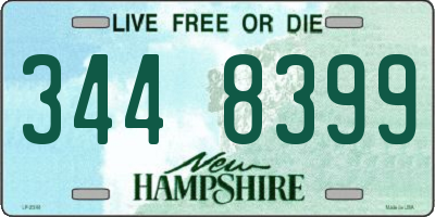 NH license plate 3448399