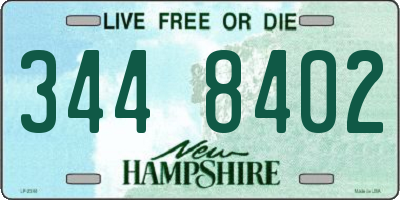 NH license plate 3448402