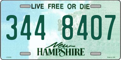 NH license plate 3448407
