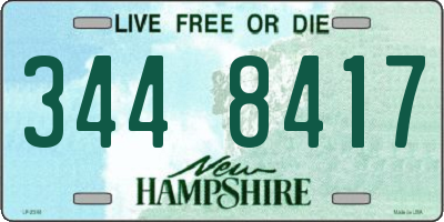 NH license plate 3448417