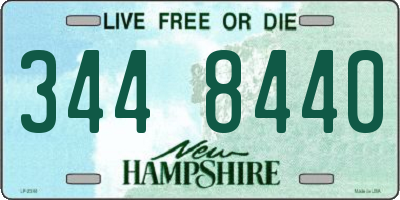 NH license plate 3448440