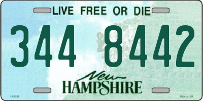 NH license plate 3448442