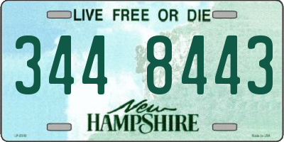 NH license plate 3448443