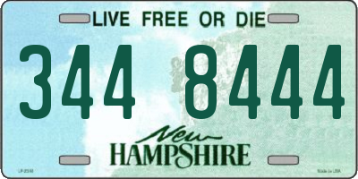 NH license plate 3448444