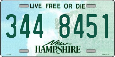 NH license plate 3448451