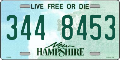 NH license plate 3448453