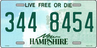 NH license plate 3448454