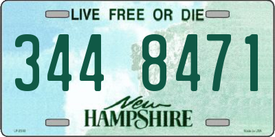 NH license plate 3448471