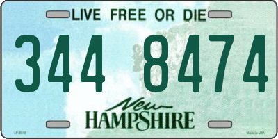 NH license plate 3448474