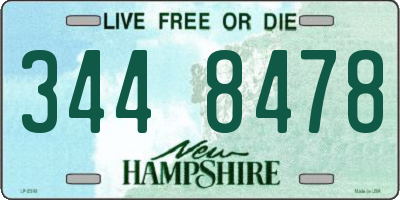NH license plate 3448478
