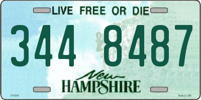 NH license plate 3448487
