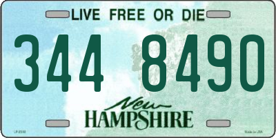 NH license plate 3448490