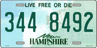 NH license plate 3448492