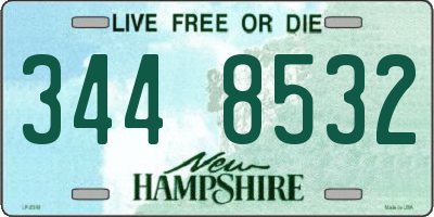 NH license plate 3448532