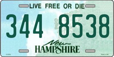 NH license plate 3448538