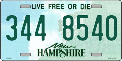 NH license plate 3448540