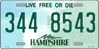 NH license plate 3448543