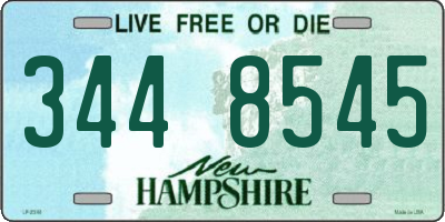 NH license plate 3448545